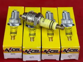437S-4 ACCEL Copper Spark Plugs Thread Gasket Flat