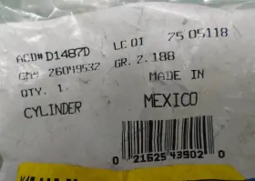 D1487D ACDELCO Ignition Lock Cylinder Uncoded Gm Cadillac