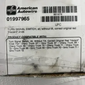 01997965 AMERICAN AUTOWIRE Turn Signal Switch Hazard Knob Gmc