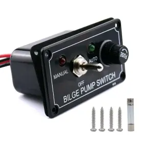 S3653 AMOMD Bilge Pump Control Switch Panel Manual Auto