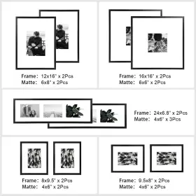 696952934748 ARTBYHANNAH Gallery Wall Frame Set Wood #3