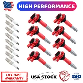 1163ASIC8 CARBOLE Spark Plugs Ignition Coil Pack F-150