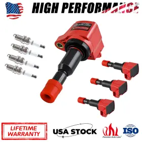30520-PWC-501 CARBOLE Ignition Coils Spark Plugs Kit Honda