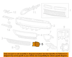 68259763AB CHRYSLER OEM Grille Duct Cover Challenger