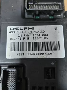 15941000 DELPHI Body Control Module Bcm Fuse Box Gm Pontiac #2