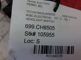RAM1500 DODGE TRUCK Headlight Switch #3