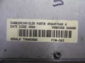 05144579AB DODGE TRUCKS Town Muitifuction Chassis Control #2