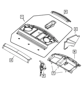 05008815AC MOPAR Rear Shelf Panel Left