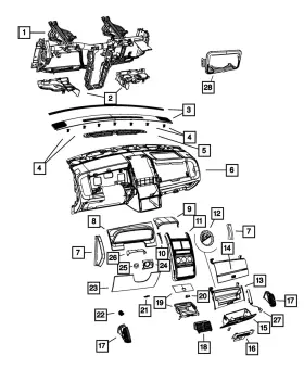 1KV12DK7AA MOPAR Ignition Switch Bracket Journey