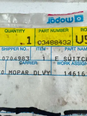 3488432 MOPAR Ignition Key Buzzer Warning Switch