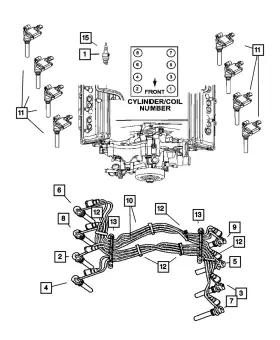 4606883AA MOPAR Ignition Cable