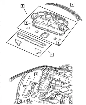 5065916AA MOPAR Shelf Panel Reinforcement