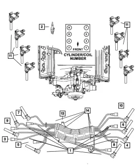 56028380AB MOPAR Ignition Cable