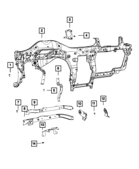 68338892AB MOPAR Ignition Switch Bracket