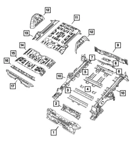 68453310AA MOPAR Rear Panel Reinforcement