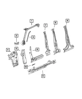 68503631AA MOPAR Sport Bar Left