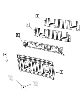68518548AA MOPAR Reinforcement 2500