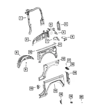 68537269AD MOPAR Sport Bar Left