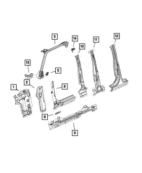 68631967AA MOPAR Sport Bar Left