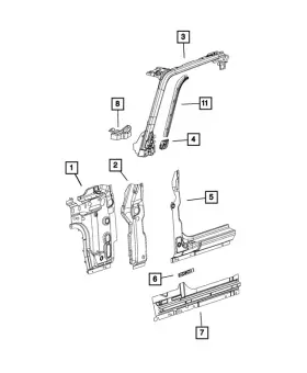 68631968AA MOPAR Sport Bar Right Wrangler