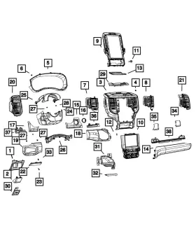 6YS60XSAAA MOPAR Ignition Switch Ring