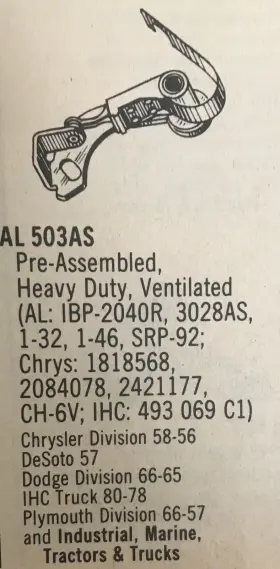 AL-503 MOPAR Dons Blow Contact Chrysler Desoto Dodge