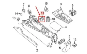 28023-9DJ0A NISSAN Center Console Usb Audio Jack Maxima #2
