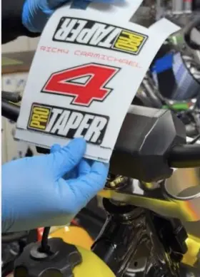 01-0047 PRO TAPER Ricky Carmichael Handlebar Pad Cover Longer