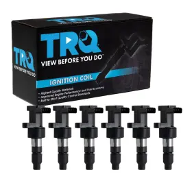 Trq Ica60043 Ignition Coil Set 6 Piece Compatible 2003-2008 Jaguar S Type X 02-08