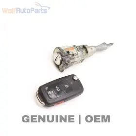1Q0800375BA VOLKSWAGEN Eos Lock Switch Cylinder Set Key Vw