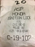 Honda Ignition Lock C-19-107. Fixed Price $20.95.