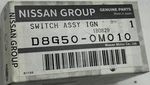 Nissan Genuine Parts D8g50-0m010 Switch Assy Ign D8g500m010. Fixed Price $14.37.
