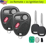 2 For 1999 2000 2001 Chevrolet Silverado 1500 2500 3500 Remote Fob +ignition Key. Fixed Price $19.89.
