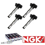 4x Oem Ignition Coil & Ngk Iridium Spark Plug For Audi A3 A4 A5 Vw Jetta Cc. Fixed Price $128.37.