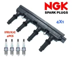 Ngk 4x Spark Plugs & Ignition Coilfor Buick Encore Chevy Cruze Sonic 1.4l Uf669. Fixed Price $115.00.