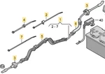 2010 2012 Audi A4 Battery Positive Wiring Set Cable Harness Used Oem 8k1971225h. Fixed Price $104.99.