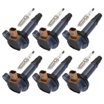 Ignition Coil Pack And Iridium Spark Plug Set Of 6 For Ford F-150 Flex Taurus. Fixed Price $61.48.
