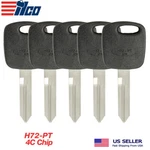5x Ilco Transponder Key For Ford H72-pt Texas 4c Chip. Fixed Price $41.95.