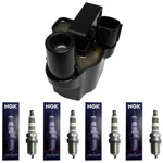 New Adp Ignition Coil Uf118 (1) + (4) Ngk Iridium Ix 5464 Spark Plugs For Nissan. Fixed Price $58.68.