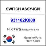 Genuine Kia Switch Assy-ign 93110-2k000 For Soul. Fixed Price $5.99.