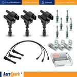 3 Ignition Coil & Wireset 6 Ngk Spark Plug For 2002-2004 Kia Sedona 3.5l Uf432. Fixed Price $97.19.