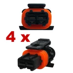 Fuel Injection Connectors - Bosch Djb7026y-3.5-21 Without Border (4 X Female). Fixed Price $12.00.