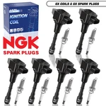 6pcs 22448-ja11c Ignition Coil + Iridium Spark Plug For Infiniti Nissan 3.5l V6. Fixed Price $99.99.