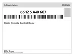 Genuine Bmw Radio Remote Control Basic 66-12-5-a40-687 New. Fixed Price $269.58.