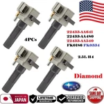 Genuine 4x Diamond Ignition Coils 2004-2010 Subaru 2.5l H4 Turbo #fk0334 Fk0186. Fixed Price $135.00.