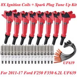 8pcs Ignition Coil + Spark Plug Tune Up Kit Uf631 Uf639 For 11-17 Ford F250 6.2l. Fixed Price $199.93.