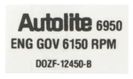 Reproduction Rev Limiter Decal For 1970 Ford Mustang Boss 302. Fixed Price $14.99.