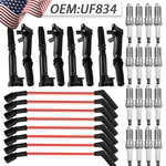 8x Ignition Coils & 16x Iridium Spark Plugs Wires Kit For Ford F-250 18-22. Fixed Price $128.79.