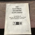 1987 Electrical Diagnosis Supplement To Pontiac Grand Am Service Manual S-8710-n. Fixed Price $12.50.