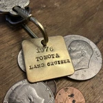 1976 Toyota Land Cruiser Solid Brass Key Fob 76. Fixed Price $14.95.